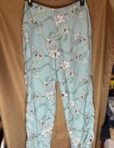 Tommy Bahama Womens 10 100% Silk Shell Hawaiian Tropical Floral Print Pants Photo 0