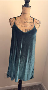 Victoria's Secret Emerald Victoria Secret Velvet Slip Dress - Spaghetti Strap Photo 0