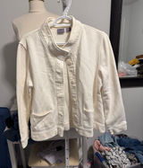 Laura Scott Cream Button-Up Jacket Photo 0