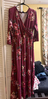 Faux wrap Zattcas floral maxi dress Photo 0