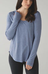 Lululemon Womens Yogini 5 Year Long Sleeve Top Size 8 Pima Cotton Lightweight Photo 0