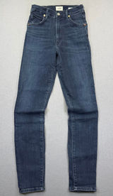 Citizens of Humanity Chrissy Ultra High Rise Skinny Jeans Dark Blue Size 25 Photo 0