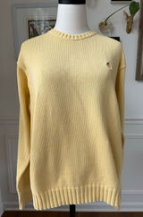 Lauren Ralph Lauren Yellow Cotton Crewneck Sweater L Photo 0