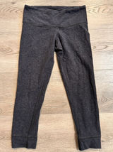 Lululemon Scrunch Waist Legs Cropped Leggings‎ Grey Size 4 Crop Photo 0