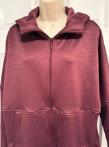 The North Face Womens Large Hoodie Full Zip Burgundy Fleece Jacket NF0A3ME2 Photo 0