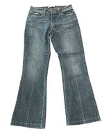 Lee Midrise Bootcut Jeans Dark Wash Flap Pocket Denim Pants Y2K Western Photo 0