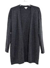 J.Jill Cashmere Cardigan Sweater Womens Small Charcoal Gray Open Front Longline Photo 0