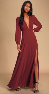 LULU's Elegant Prom Wedding Bridesmaid Elegant Sophisticated Romantic Maxi Photo 0