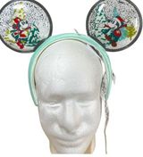 Disney Parks Japan Holiday Winter Snow Globe Minnie Mickey Headband Ears NEW Photo 0