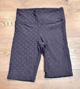 Mono B Women's Activewear Biker Shorts Blue Polka Dot High Waist Size‎ Small S Photo 0