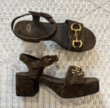 Jeffrey Campbell Timeless 2 Platform Sandal Espresso Suede Brown Photo 0