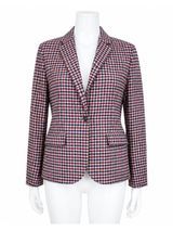 Merona Women’s 16 Plaid Wool Blend Blazer Equestrian Preppy Career Old Money Photo 0