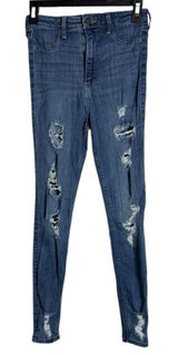 Hollister Ultra High-Rise Advanced Stretch Ripped Skinny Jeggings jeans size 28 Photo 0