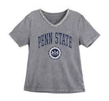 Gameday Couture T-Shirt Penn State Rhinestone V-Neck Women's Large Gray Photo 0