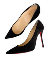 Christian‎ Louboutin Pigalle 100 Black Suede Pumps Stiletto Heels Size EU 37 Photo 0
