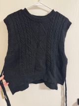 Sweater Vest with side bows Black Size M Photo 0