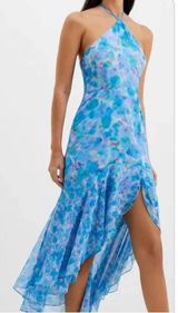French Connection blue maxi halter dress Photo 0