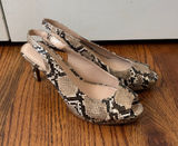 Kelly & Katie Slingback Peep-Toe Heels in Snake Print Size 8 Photo 0