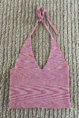 Peppermayo multicolor knit halter top size 4 Y2K Festival Photo 0