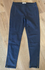 Abercrombie & Fitch Ponte Pants Legging‎ Women’s L Dark Gray Zip Cuff Slim Fit Photo 0