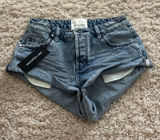 BRAND NEW One Teaspoon Jean Shorts Salty Dog Bandits Photo 0