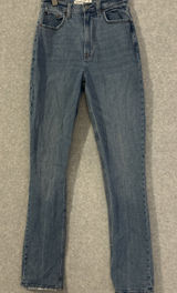 Abercrombie & Fitch Curve Love 90s Slim Straight Jeans Ultra High Rise 25 0L Photo 0