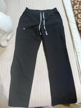 FIGS Cade Cargo Scrub Pants Black Photo 0