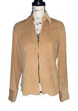 Harvé Bernard by Benard‎ Holtz tan corduroy zip up jacket large Photo 0