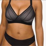Lululemon Awake To Lace Bra 34B lot Plumful/smoky blush and black/nude Photo 0
