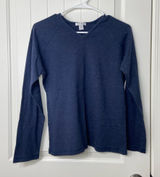 EUC Jockey women’s dark blue‎ v-neck 100% cotton long sleeve active shirt XL Photo 0