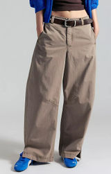 Free People We The Free Stand Up Barrel Chino Pants in Dusted Cocoa Brown NWT Photo 0