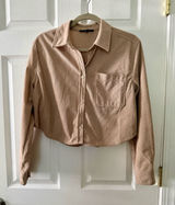 Love Tree Cropped Corduroy Top Photo 0
