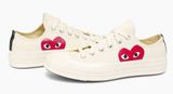 Comme des Garçons PLAY Chuck Taylor All Star Peek-A-Boo Low-Top Sneakers size 11 Photo 0
