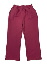 Comfrt Burgundy Sweatpants L Wide Leg Oversized Fleece Lounge Athleisure Photo 0