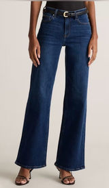 Quince Bella Stretch Wide Leg Jeans 28” in Midnight Blue 27 Photo 0