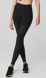 ALO Yoga High Waist Moto Leggings Black‎ XS Workout Athleisure Photo 0