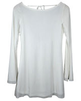 Princess Polly White Lukea Long Sleeve‎ Mini Dress Open Back Mesh Overlay US 8 Photo 0