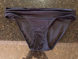 Victoria's Secret Black Swimsuit Bikini Bottoms Sz M Ruched Swim Beach Wide Band Photo 0