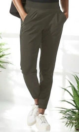 Athleta Textured Brooklyn Jogger Pants Olive Green Stretch Athletic Gym 4‎ Photo 0