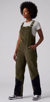 Backcountry Kamas Corduroy Overalls Womens L Kalamata Green NWT Utility Cargo Photo 0