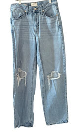 Universal Thread 90s Baggy Distressed‎ High Rise Jeans Light Wash Blue Size 4 Photo 0