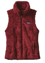 Patagonia Women's Los Gatos Vest Sherpa fluffy maroon fall large super soft Photo 0