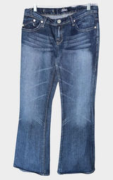 Rock‎ & Republic Womens Jeans Sz 30 Flare Wide Boot Cut Leg Low Rise Dark Wash Photo 0