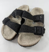 Birkenstock Arizona Shearling Anthracite Wool Felt Sandals 36 L5 Narrow Black Photo 0
