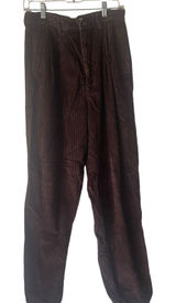 Eddie Bauer Vintage 90s Women's‎ Size 14 Tall Chocolate Brown Corduroy Pants Photo 0