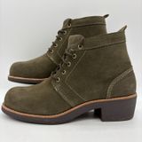 WORX by Red Wing Womens 7 Boots Olive Green Suede Steel Toe #5124 EUC Photo 0