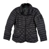 Lauren Ralph Lauren Womens Black Quilted Puffer Jacket Down Fill Size M No Hood‎ Photo 0
