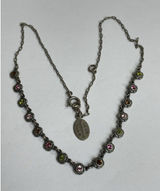 La Vie Parisienne France Flower Station Necklace Multi-colored VTG 16” Photo 0
