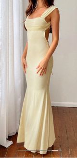 Beverley Cream Mesh Maxi Dress Photo 0
