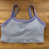 Aerie Women's Ribbed Scoop Padded Bralette Size‎ Medium 2 Shades Of Blue Photo 0